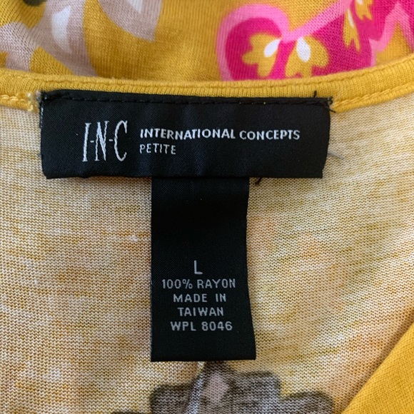 INC Petite Top/Coverup Size petite Large - Picture 4 of 4